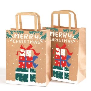 christmas kraft paper bags