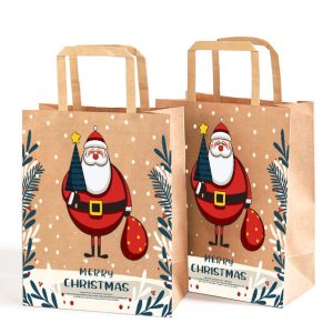 christmas kraft paper bags