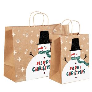 christmas kraft paper bags