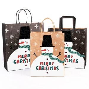 christmas kraft paper bags
